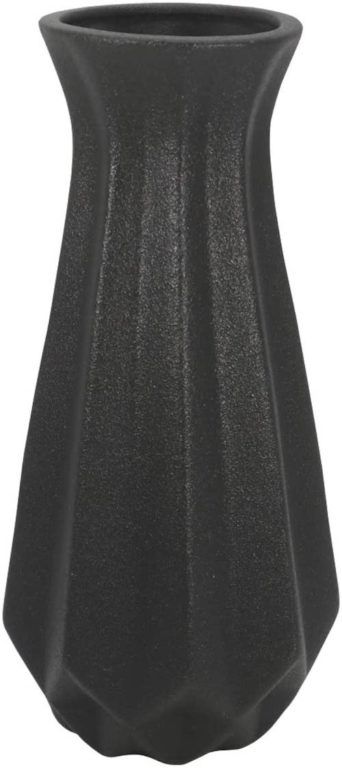 Black fluted vase ceramic