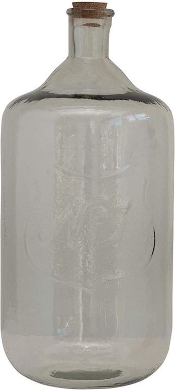 Grey glass bottle with cork