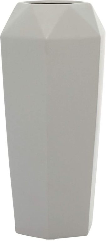 Diamond shaped grey tall vase, diamond shape vase, tall vase