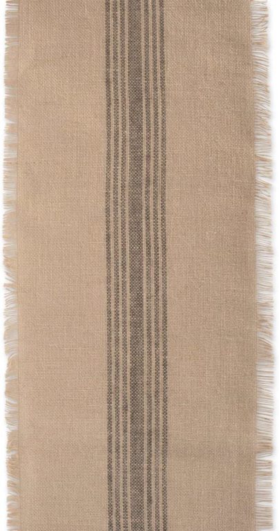 Center stripe jute runner