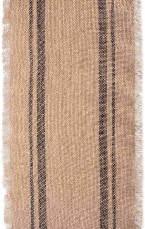 Double stripe jute table runner