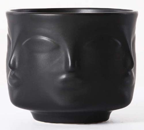 modern black vase