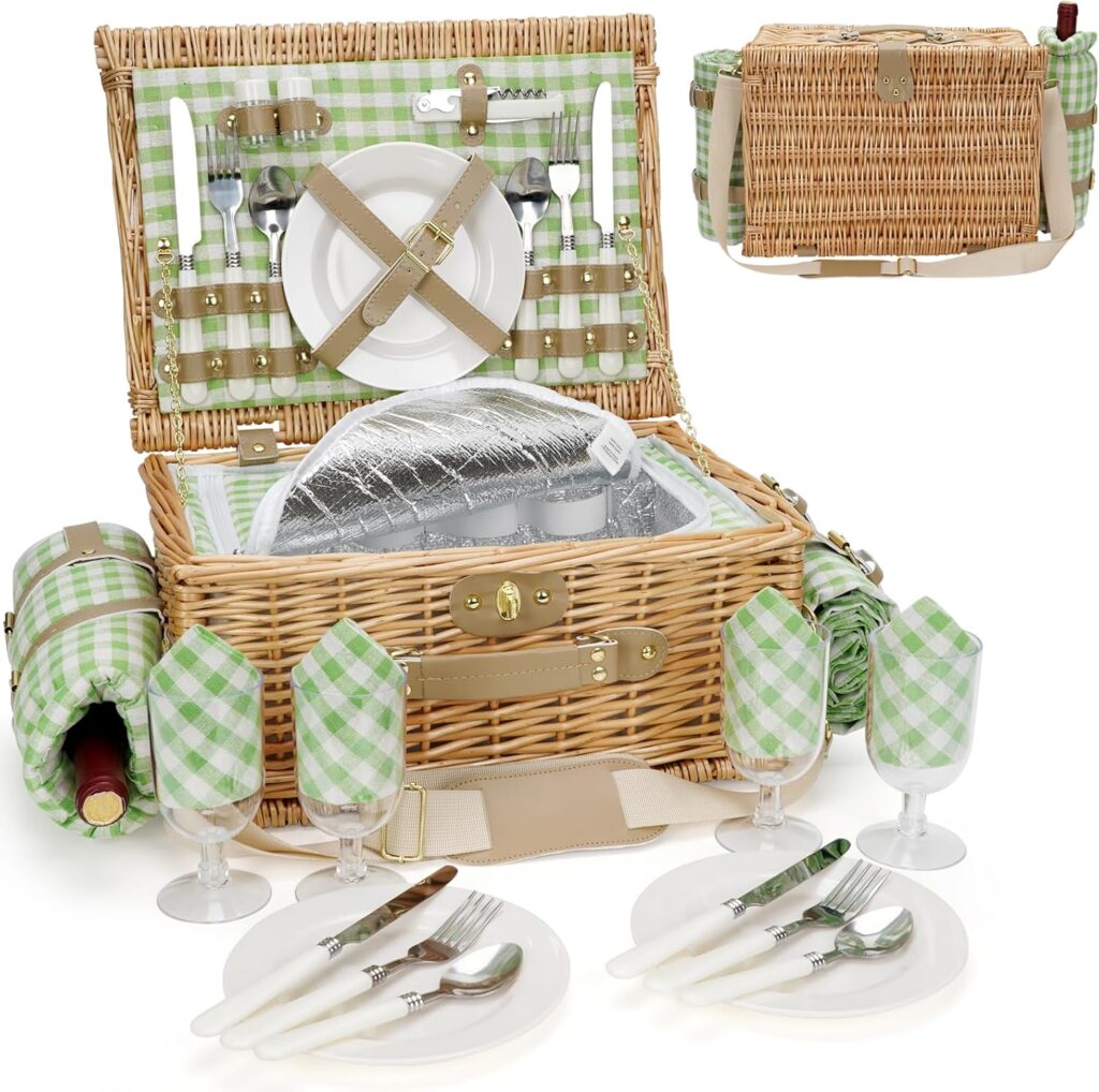 Picnic basket for 4 insulated
