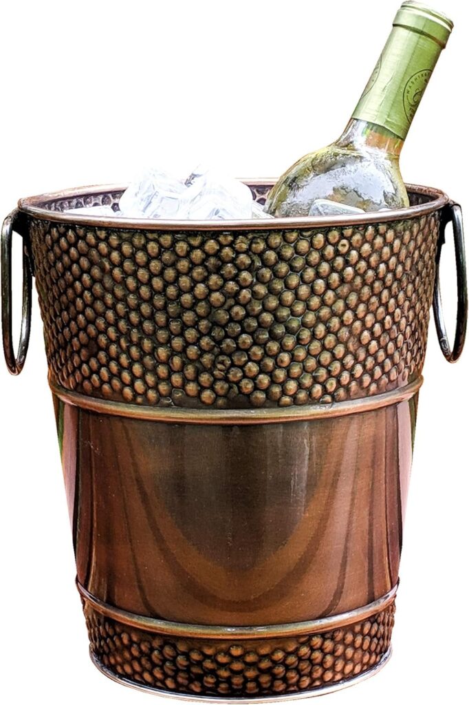 Galvanized copper bronze ice bucket