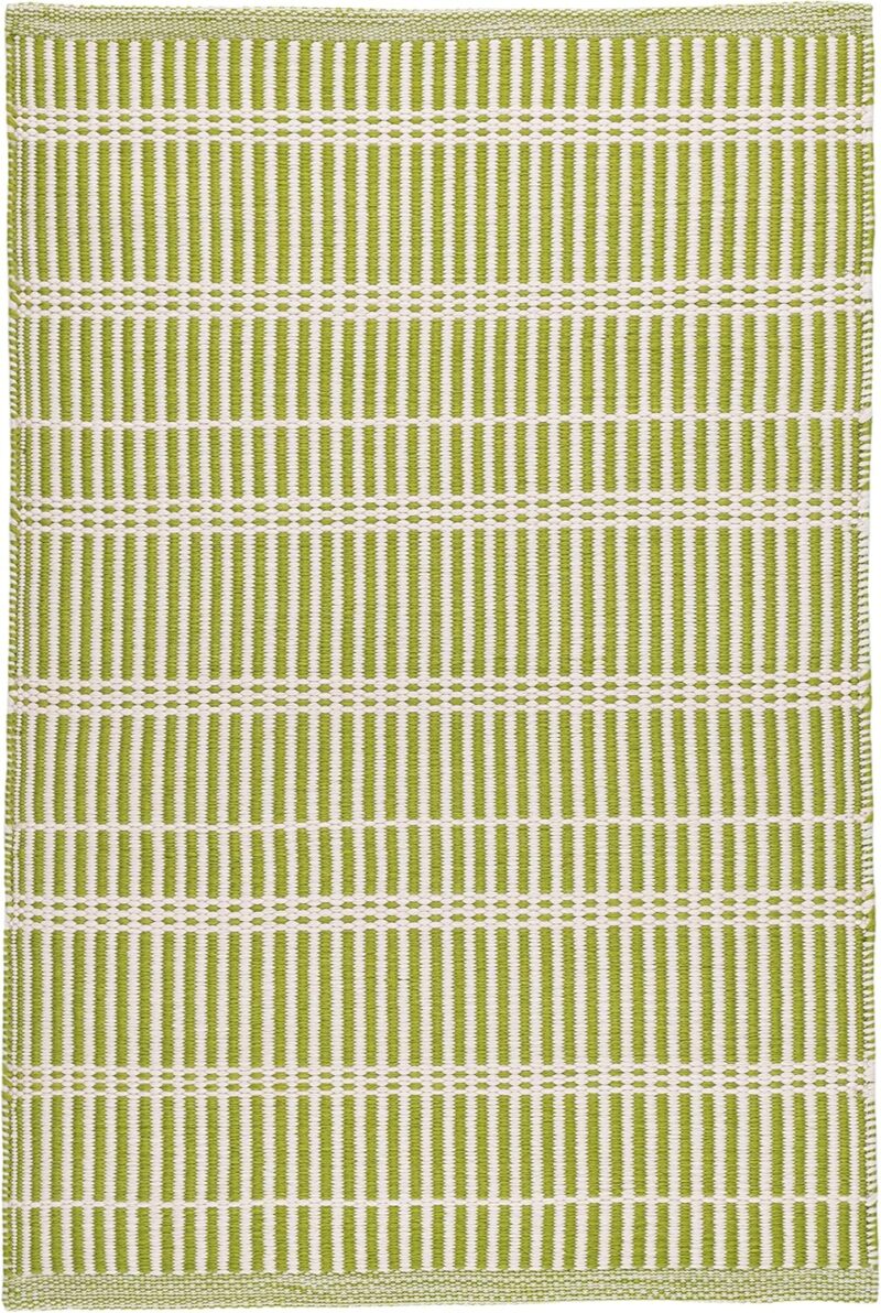 Chartreuse pattern area rug stripes