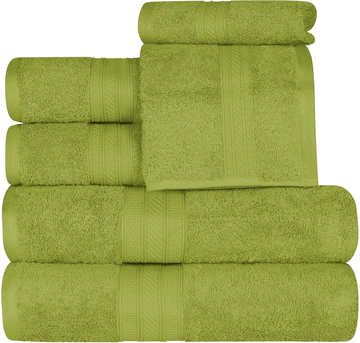 Chartreuse bath towels