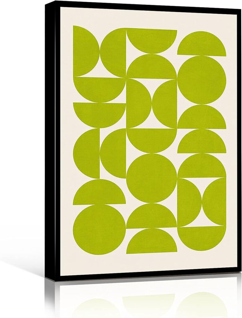 Chartreuse art print black frame