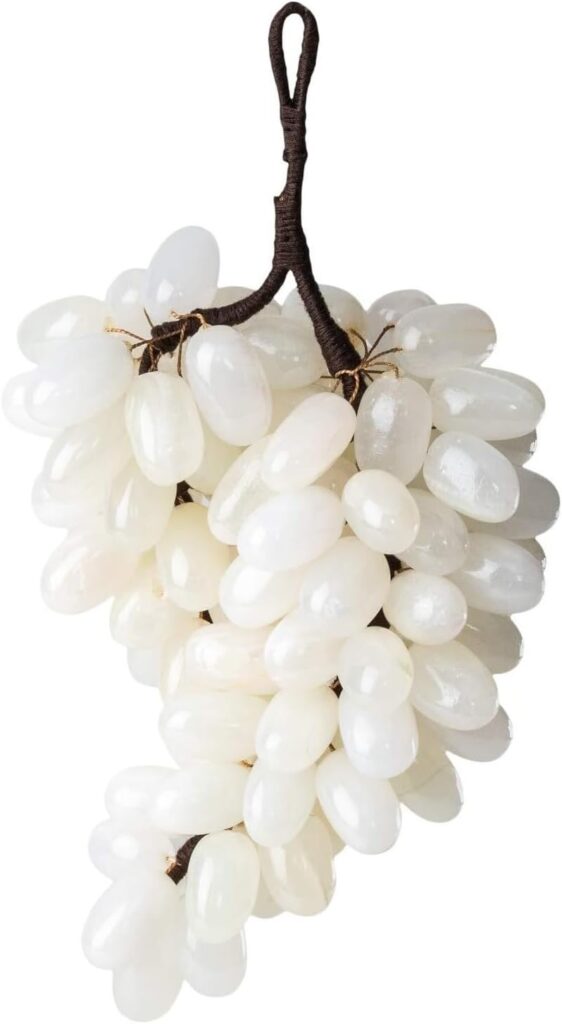 WHITE ONYX DECORATIVE GRAPES