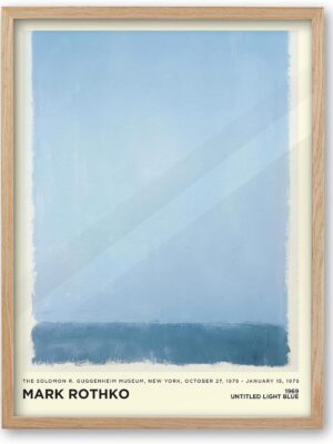 MARK ROTHKO LIGHT BLUE POSTER PRINT, 12 x 16