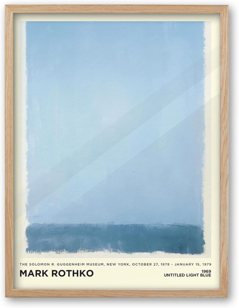MARK ROTHKO LIGHT BLUE POSTER PRINT, 12 x 16