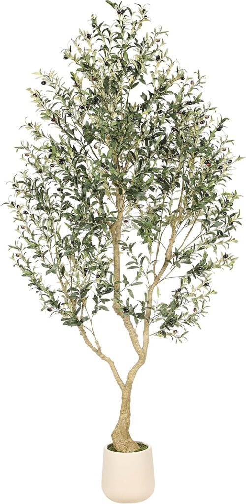 FAUX OLIVE TREE, 8' TALL