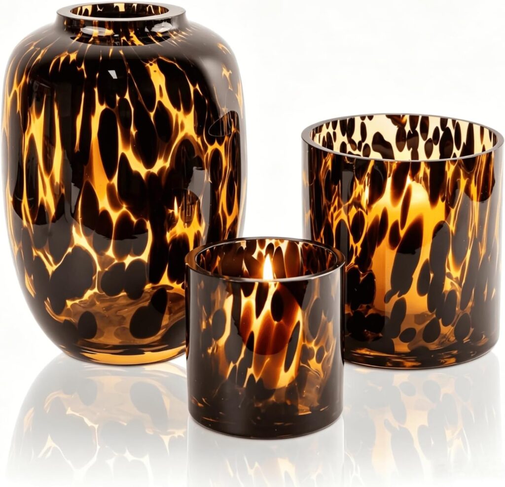 TORTOISE CENTERPIECE VASES, SET OF 3