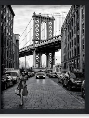 BLACK & WHITE PHOTO PRINT, MANHATTAN BRIDGE, NYC 24 x 32
