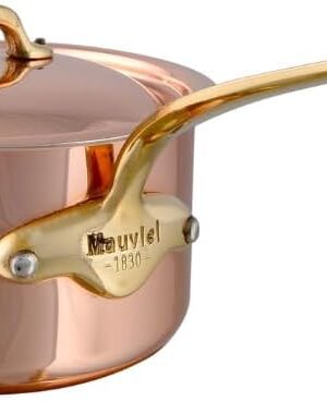 MAUVIEL 1.9 QT. COPPER SAUCE PAN WITH LID, MADE IN FRANCE