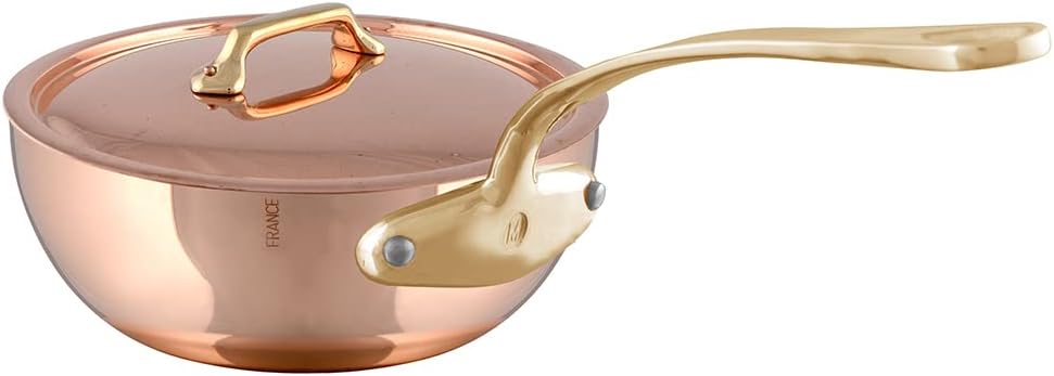 MAUVIEL COPPER 3.7 QT. CHEF PAN WITH LID, MADE IN FRANCE
