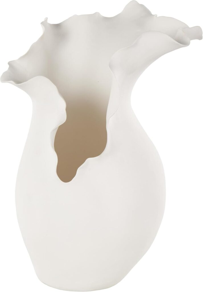 MODERN ABSTRACT WHITE WAVE VASE